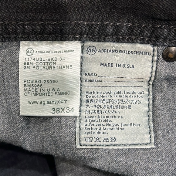 Adriano Goldschmied The Graduate Tailored Leg Black Denim 38 waist - Picture 15 of 16